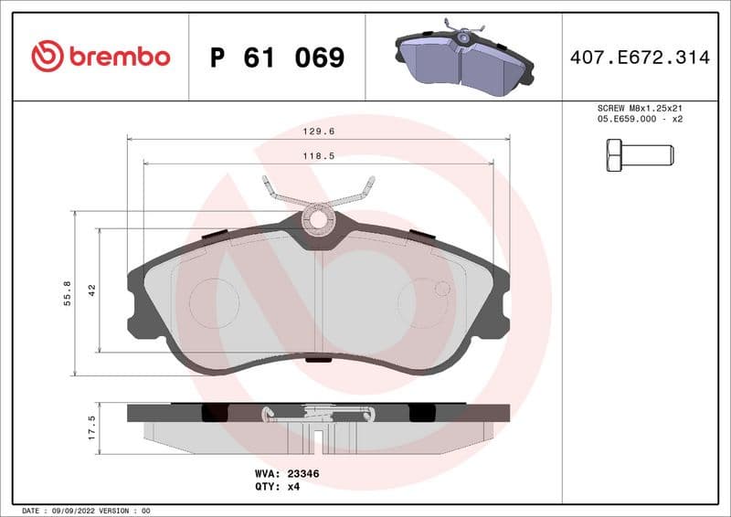 Brake Pad Set, disc brake PRIME LINE P61069 - image 3