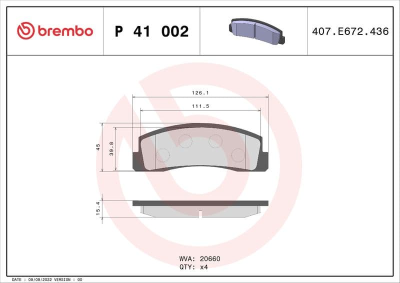 Brake Pad Set, disc brake PRIME LINE P 41 002 - image 3