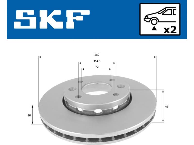 Brake Disc VKBD 80387 V2 - image 2