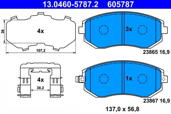 Brake Pad Set, disc brake 13.0460-5787.2 - image 2