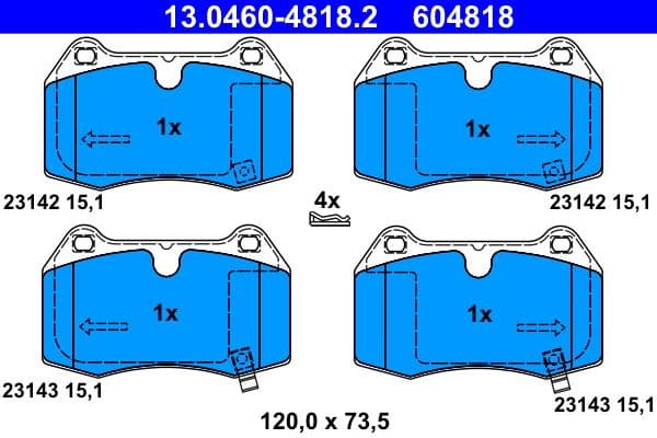 Brake Pad Set, disc brake 13.0460-4818.2 - image 2