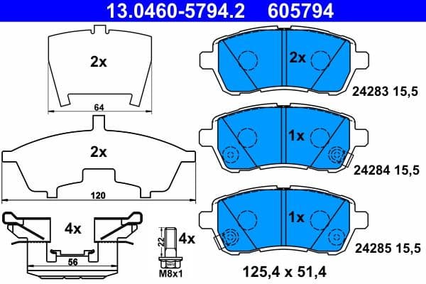 Brake Pad Set, disc brake 13.0460-5794.2 - image 3