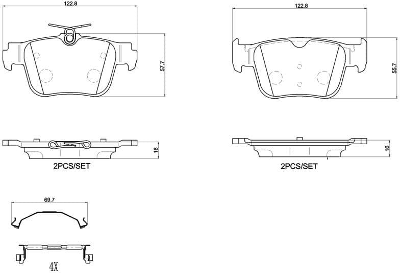 Brake Pad Set, disc brake PRIME LINE P85184 - image 2