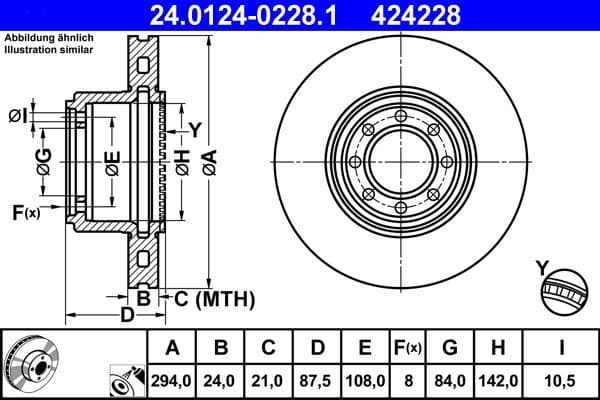 Brake Disc 24.0124-0228.1 - image 2