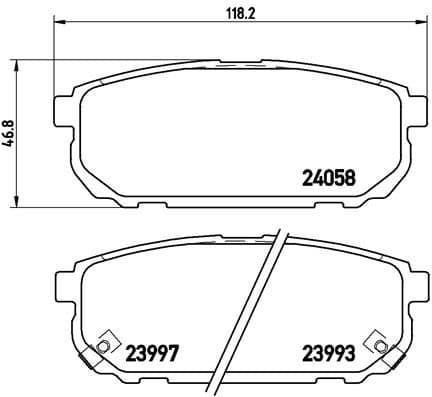 Brake pads rear, Top Quality P30023 - image 3