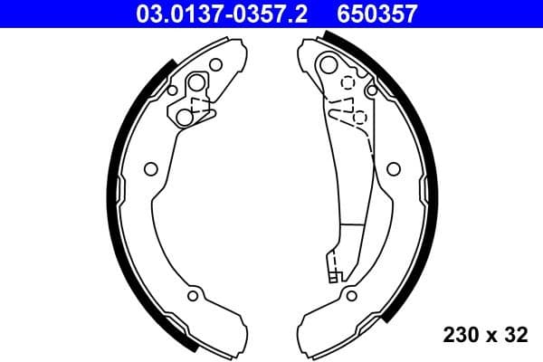 Brake Shoe Set 03.0137-0357.2 - image 2