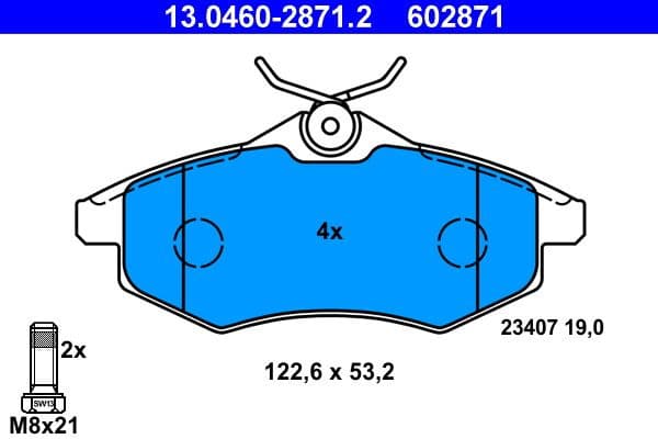 Brake Pad Set, disc brake 13.0460-2871.2 - image 2