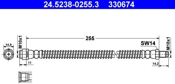Brake Hose 24.5238-0255.3 - image 2