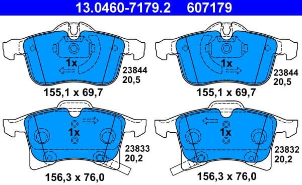 Brake Pad Set, disc brake 13.0460-7179.2 - image 2