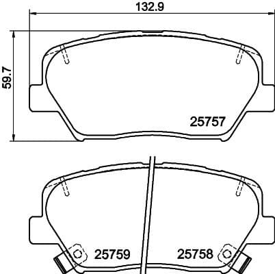 Brake Pad Set, disc brake 8DB 355 025-911