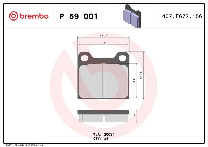 Brake Pad Set, disc brake PRIME LINE P59001 - image 3