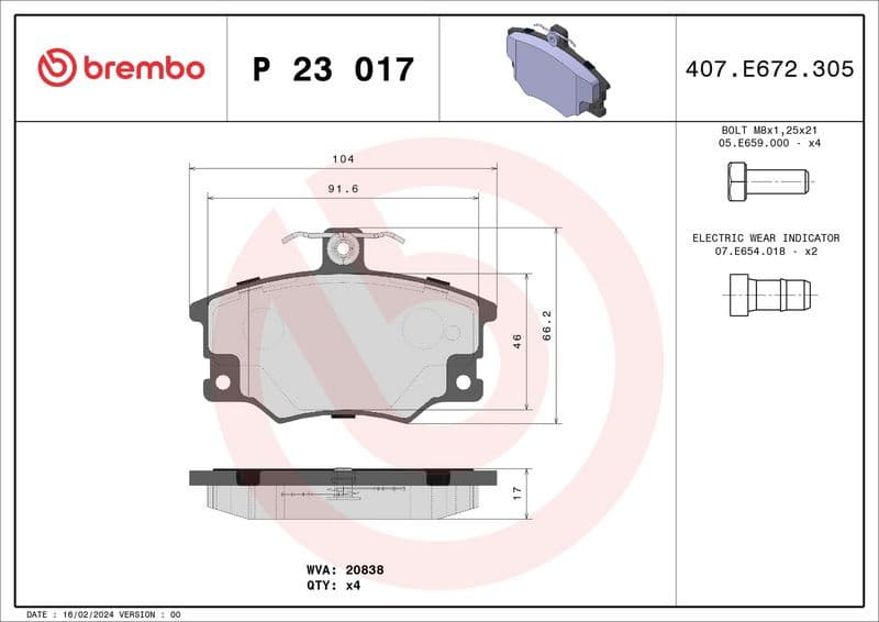 Brake Pad Set, disc brake PRIME LINE P23017 - image 3