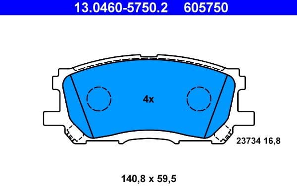 Brake Pad Set, disc brake 13.0460-5750.2 - image 2