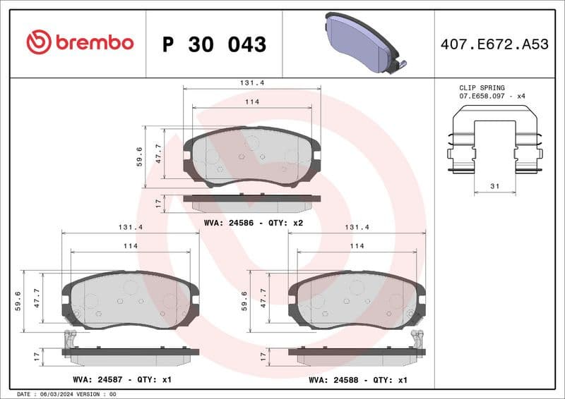 Brake Pad Set, disc brake PRIME LINE P30043 - image 3