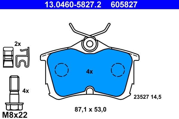 Brake Pad Set, disc brake 13.0460-5827.2 - image 2
