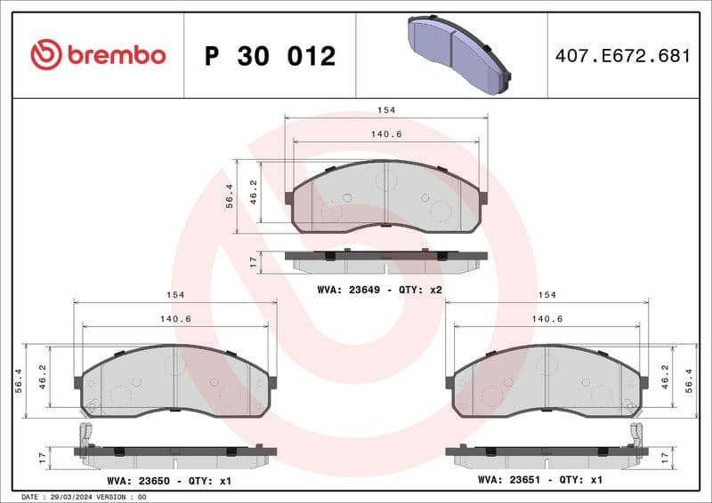 Brake Pad Set, disc brake PRIME LINE P30012 - image 3