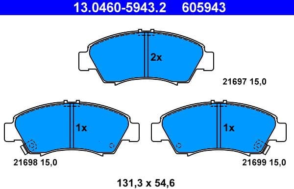 Brake Pad Set, disc brake 13.0460-5943.2 - image 3