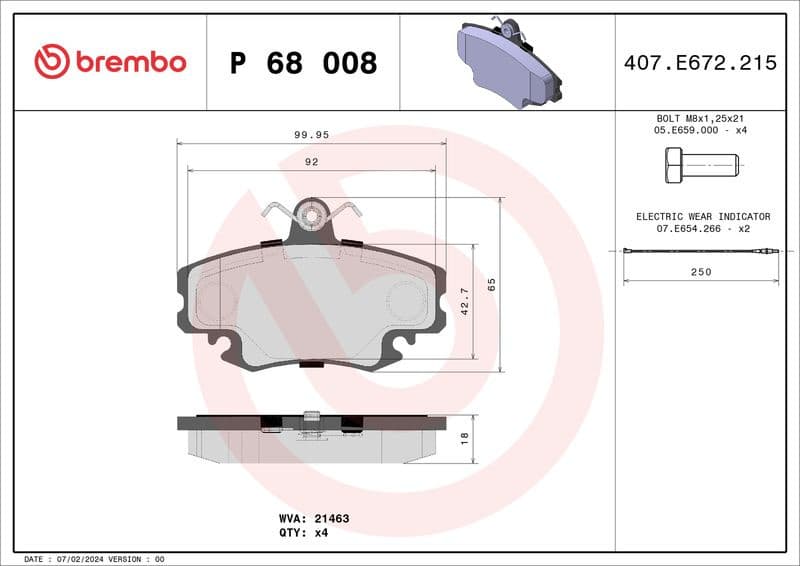 Brake Pad Set, disc brake PRIME LINE P68008 - image 3