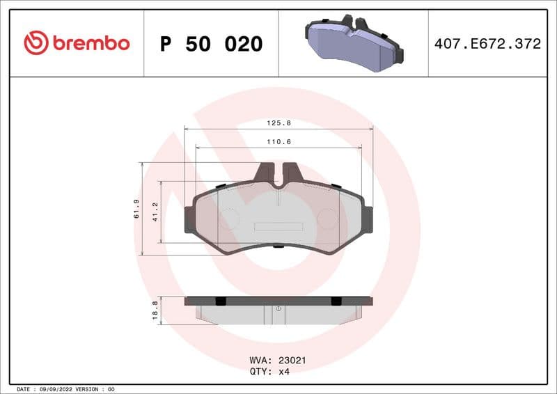Brake Pad Set, disc brake PRIME LINE P50020 - image 3