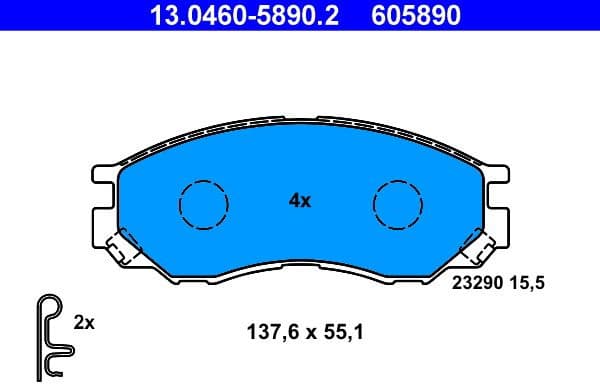 Brake Pad Set, disc brake 13.0460-5890.2 - image 2