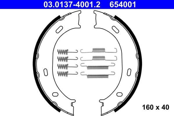 Brake Shoe Set, parking brake 03.0137-4001.2 - image 2