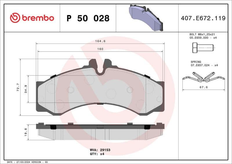 Brake pads front, Top Quality P50028 - image 3