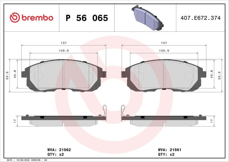 Brake Pad Set, disc brake PRIME LINE P56065 - image 3
