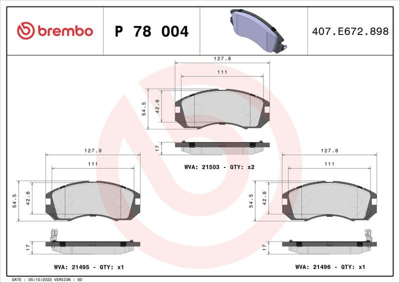 Brake Pad Set, disc brake PRIME LINE P78004 - image 3
