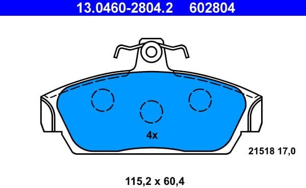 Brake Pad Set, disc brake 13.0460-2804.2 - image 2