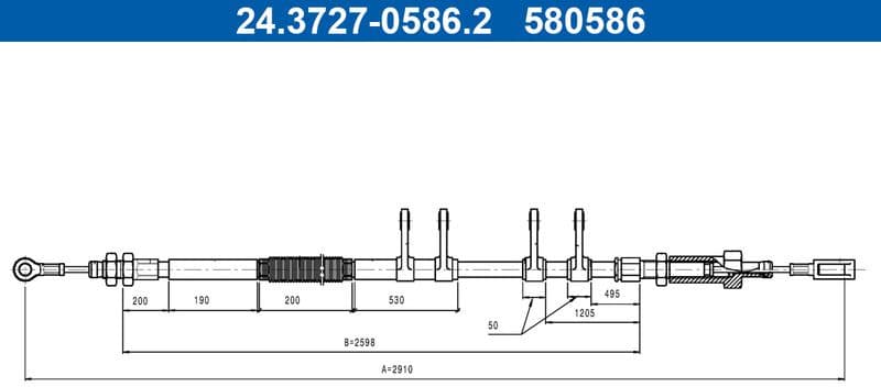 Cable Pull, parking brake 24372705862 - image 2