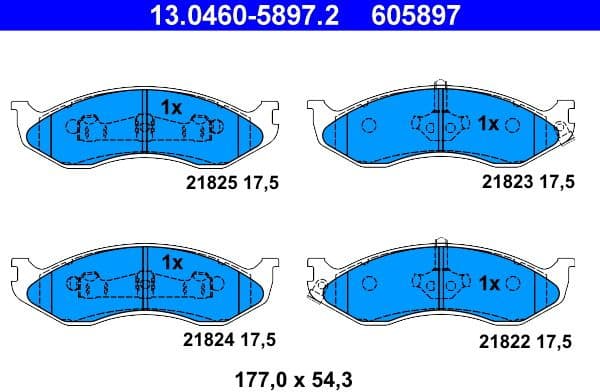 Brake Pad Set, disc brake 13.0460-5897.2 - image 2