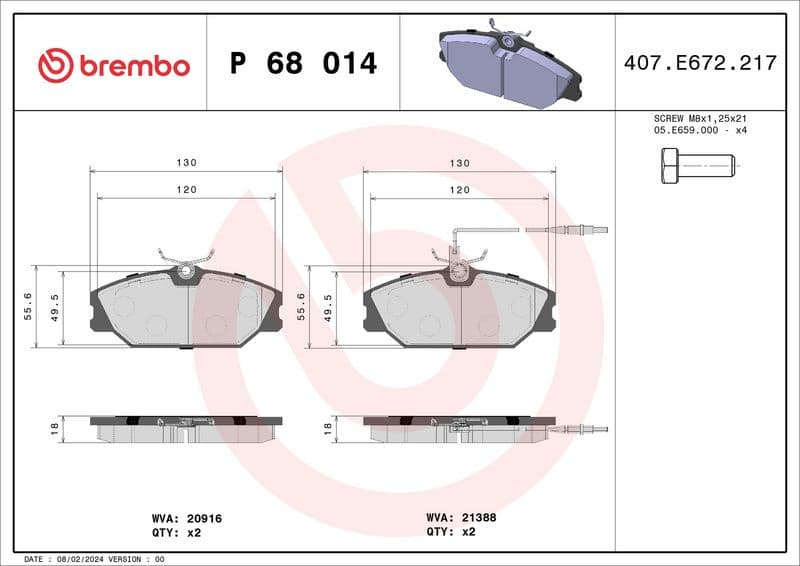 Brake Pad Set, disc brake PRIME LINE P68014 - image 3