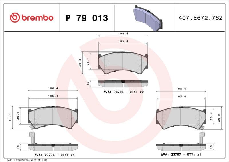 Brake Pad Set, disc brake PRIME LINE P79013 - image 3
