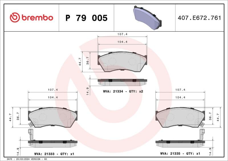 Brake Pad Set, disc brake PRIME LINE P79005 - image 3