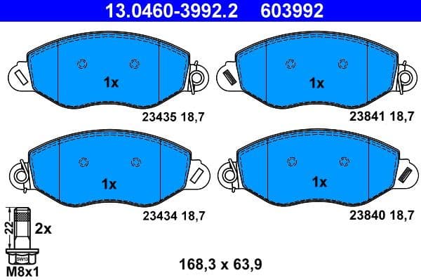 Brake Pad Set, disc brake 13.0460-3992.2 - image 2