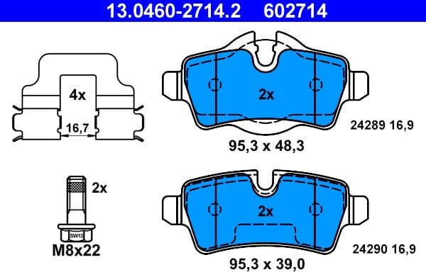 Brake Pad Set, disc brake 13.0460-2714.2 - image 3