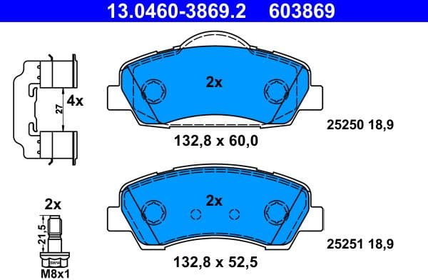 Brake Pad Set, disc brake 13046038692 - image 2