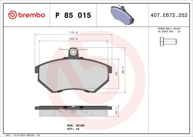 Brake Pad Set, disc brake PRIME LINE P85015 - image 3