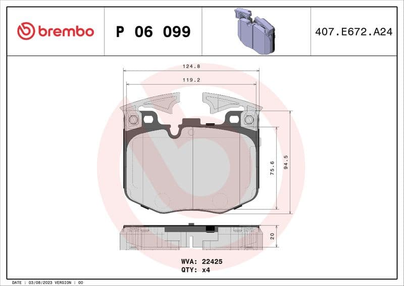 Brake Pad Set, disc brake PRIME LINE P06099 - image 3