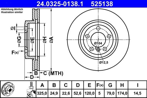 Brake Disc PowerDisc 24.0325-0138.1 - image 2