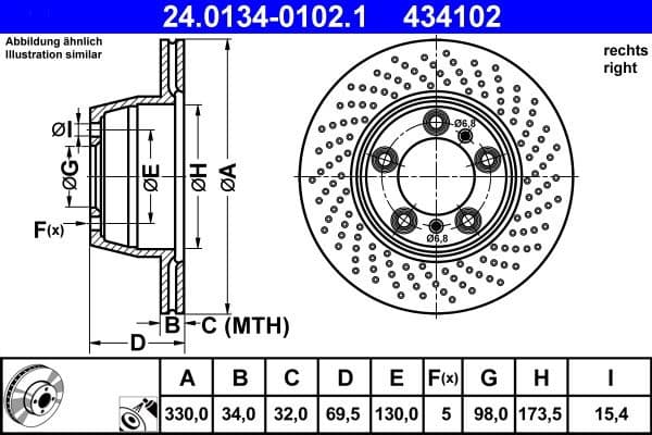 Brake Disc 24.0134-0102.1 - image 2