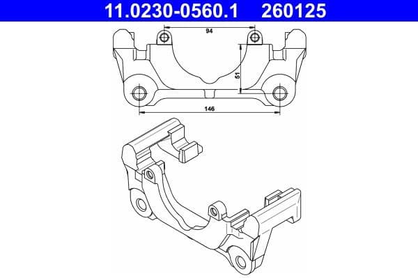 Bracket, brake caliper 11.0230-0560.1 - image 3