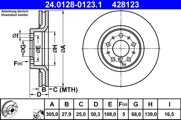 Brake Disc 24.0128-0123.1 - image 2