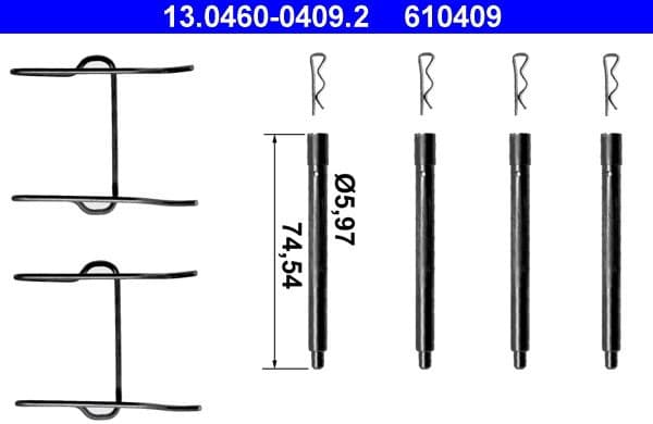 Accessory Kit, disc brake pad 13.0460-0409.2 - image 2