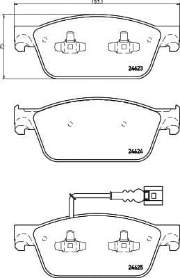 Brake Pad Set, disc brake 8DB 355 014-981