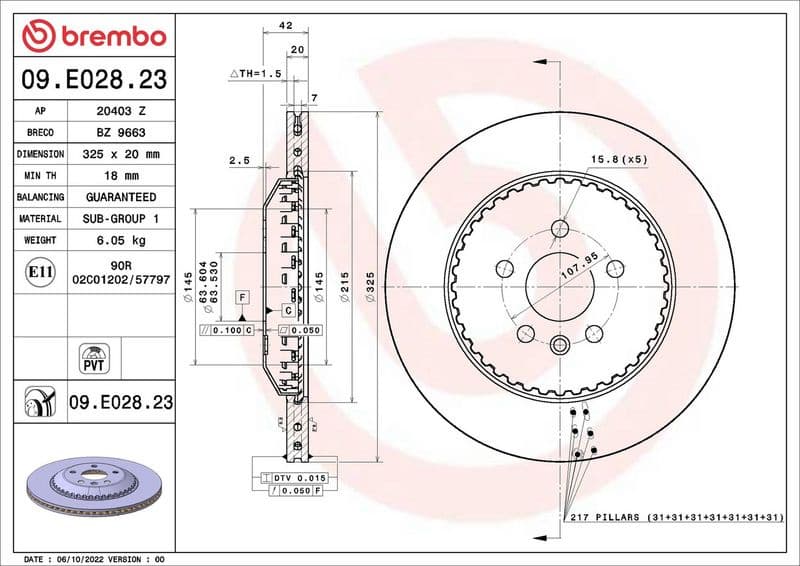 Brake Disc PRIME LINE - Lightweight 09.E028.23 - image 3