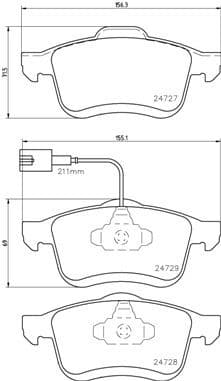 Brake Pad Set, disc brake PRIME LINE P23130 - image 3