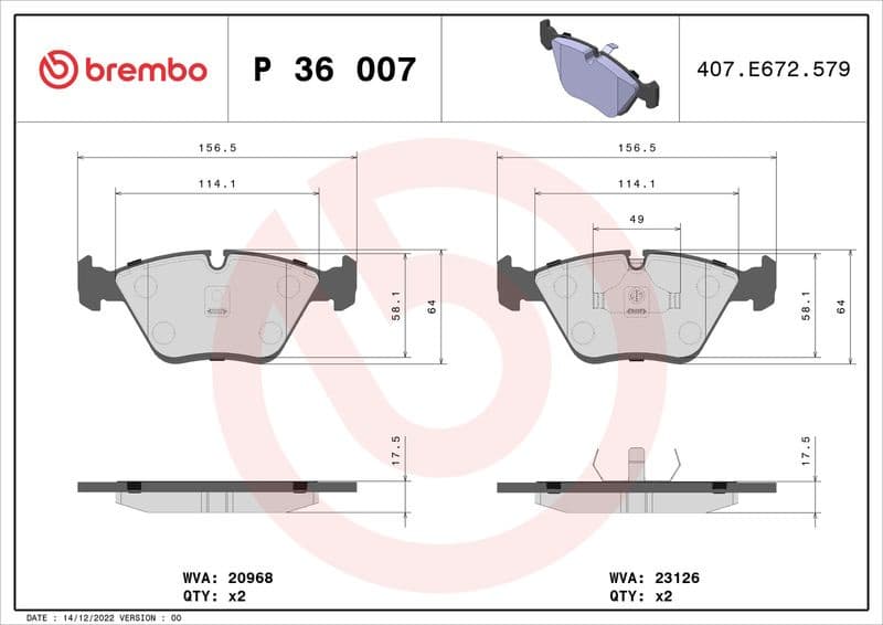 Brake Pad Set, disc brake PRIME LINE P36007 - image 3