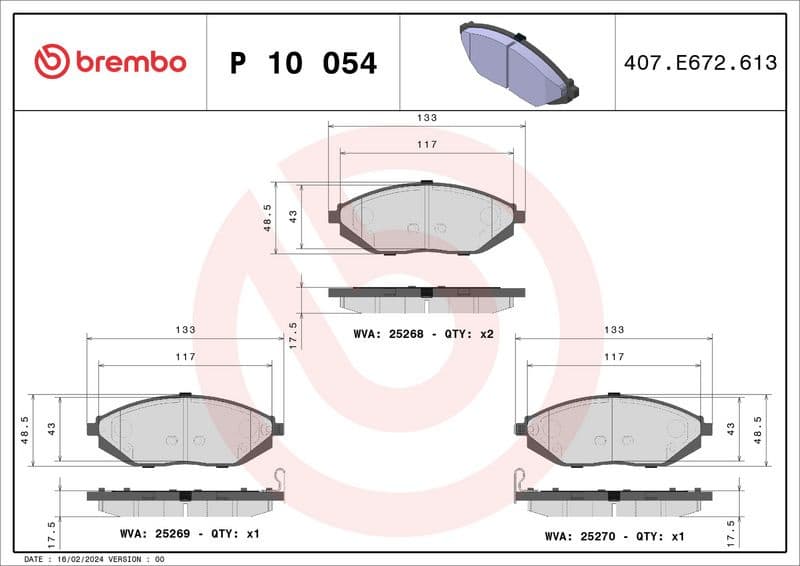 Brake Pad Set, disc brake PRIME LINE P10054 - image 3