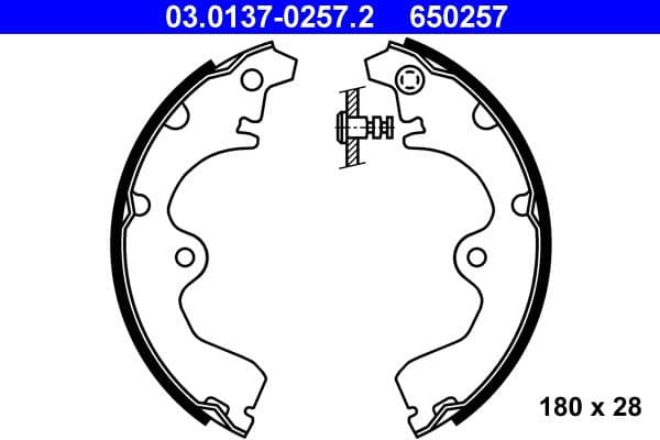 Brake Shoe Set 03.0137-0257.2 - image 2
